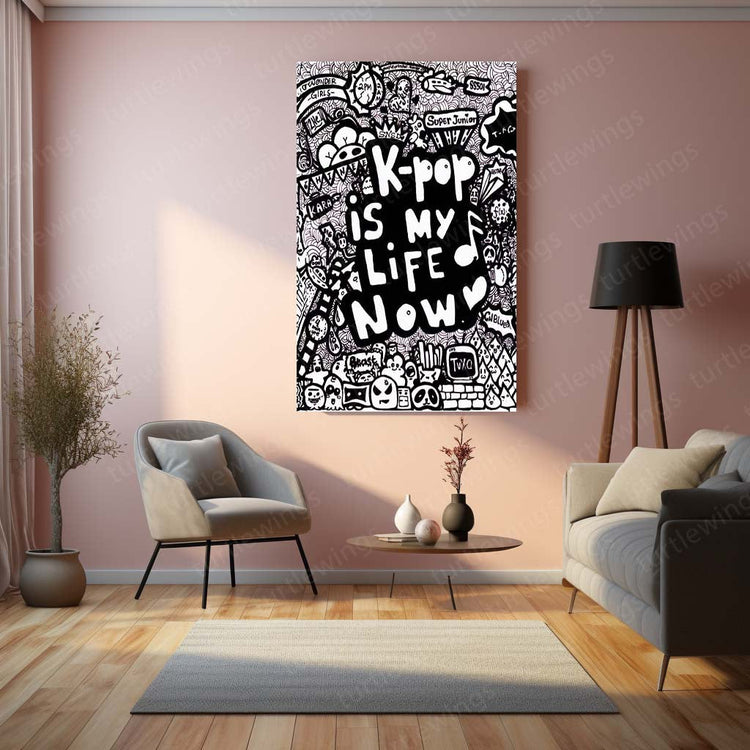 K-Pop Art Metal Poster | Vibrant Music Scene | HD Print