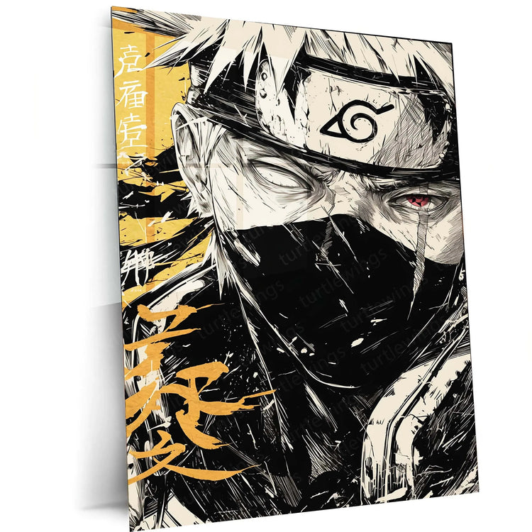 Kakashi Hatake Metal Poster | Naruto Anime Portrait 2 - TURTLEWINGS 