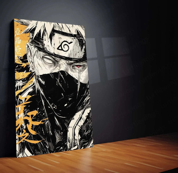 Kakashi Hatake Metal Poster | Naruto Anime Portrait 2 - TURTLEWINGS 