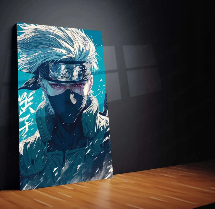 Kakashi Hatake Metal Poster | Naruto Anime Portrait 3 - TURTLEWINGS 