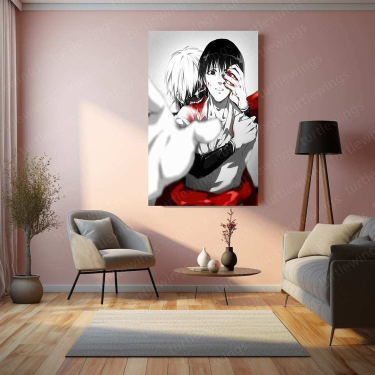 Kaneki Ken Metal Poster – Tokyo Ghoul Anime Wall Art | Dark Aesthetic Decor - TURTLEWINGS 