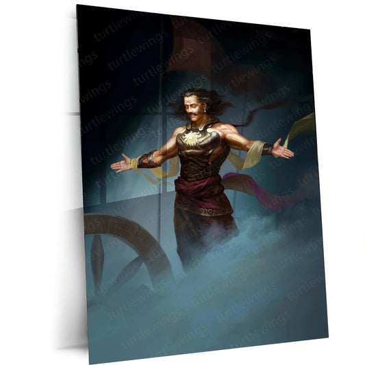 Karna Metal Poster – Warrior of Mahabharata | Epic Hindu Mythology Wall Art - TURTLEWINGS 