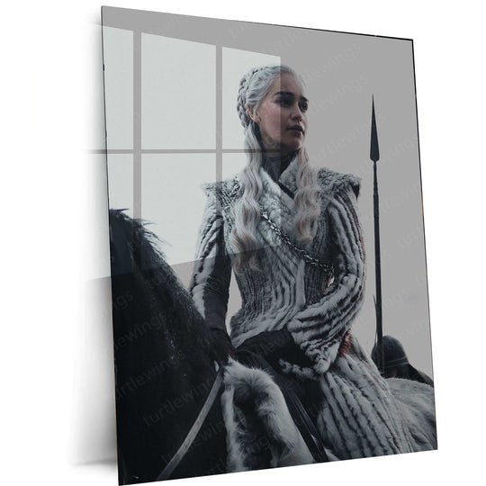 Khaleesi Metal Poster – Daenerys Targaryen Game of Thrones Wall Art - TURTLEWINGS 