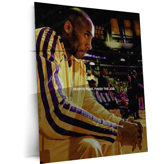 Kobe Bryant Quote Metal Poster – Mamba Mentality Motivational Wall Art | Basketball Inspiration - TURTLEWINGS 