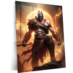 Kratos Metal Poster – God of War Wall Art | Epic Gaming Decor 3