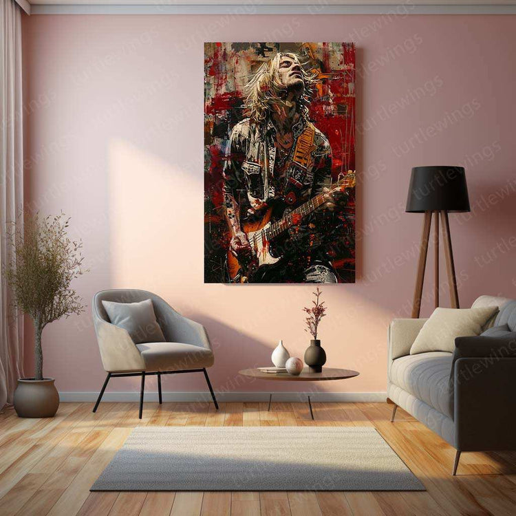 Kurt Cobain Metal Poster – Nirvana Grunge Rock Legend Wall Art - TURTLEWINGS 