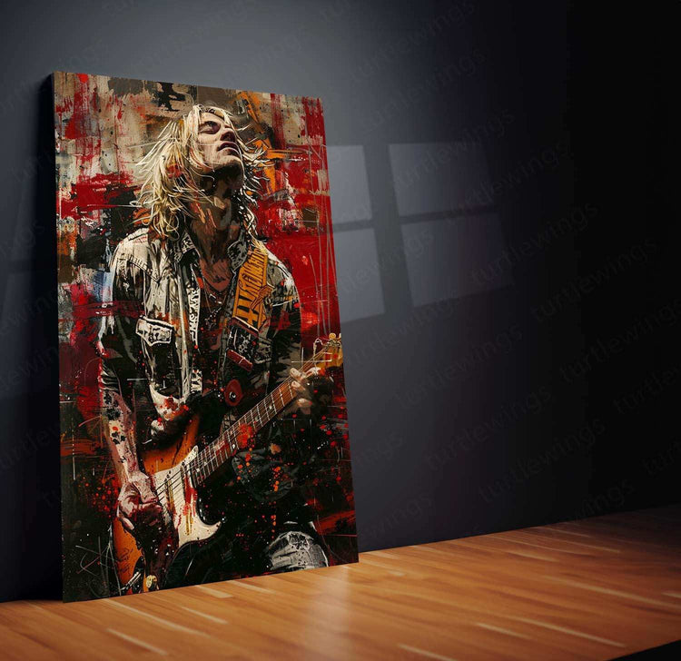 Kurt Cobain Metal Poster – Nirvana Grunge Rock Legend Wall Art - TURTLEWINGS 