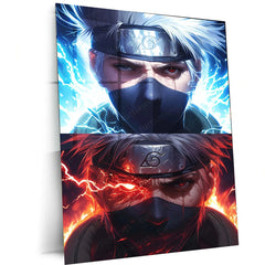 Kakashi Hatake Metal Poster | Naruto Anime Portrait