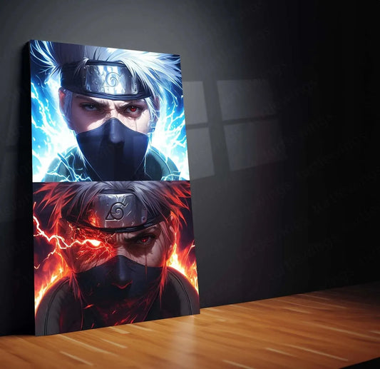 Kakashi Hatake Metal Poster | Naruto Anime Portrait - TURTLEWINGS 