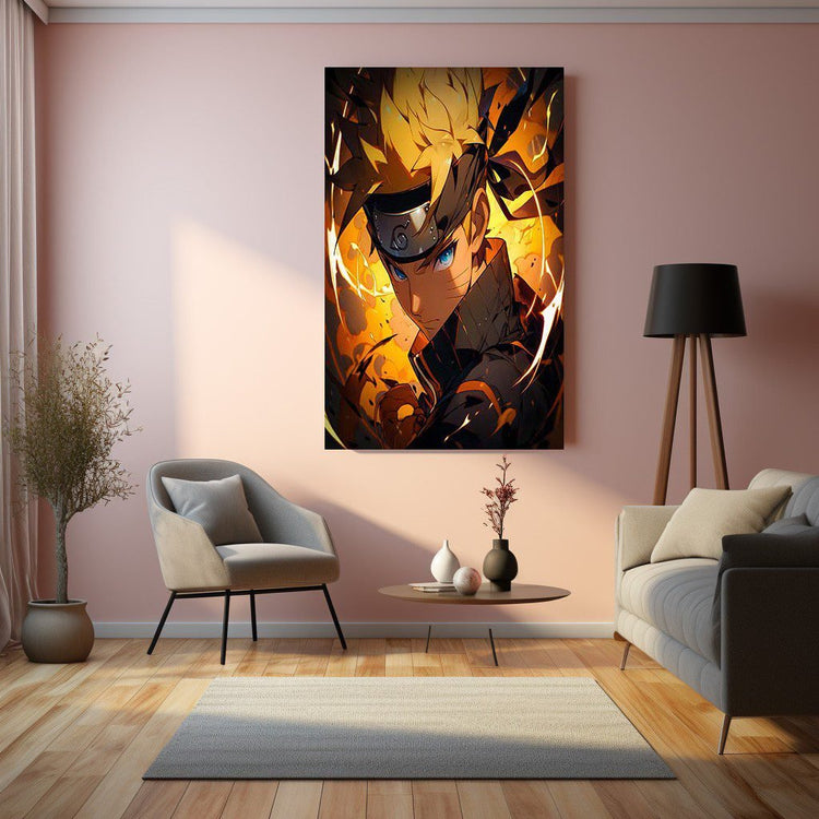 TurtleWings | NarutoAnime Uzumaki from NarutoAnime Anime Metal Print | HD Metal Wall Art | Glossy Print 2