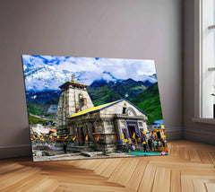 Kedarnath Temple Metal Poster – Sacred Himalayan Shrine Wall Art | Divine Spiritual Decor