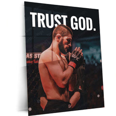 Khabib Nurmagomedov Metal Poster – UFC MMA Champion Wall Art