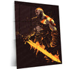 Kratos Metal Poster | God of War Portrait | Spartan Rage Wall Art 1