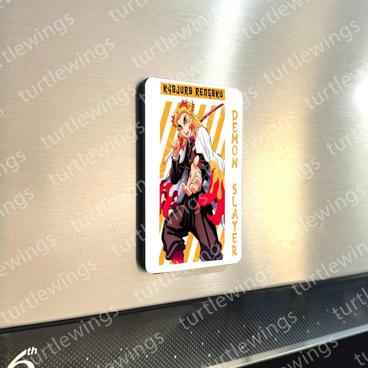 thedemon Slayer Characters HD Metal Fridge Magnet Set (8 pcs) | Turtlewings Exclusive