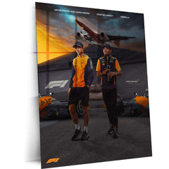 Lando Norris & Oscar Piastri Metal Frame â McLaren Duo Tribute