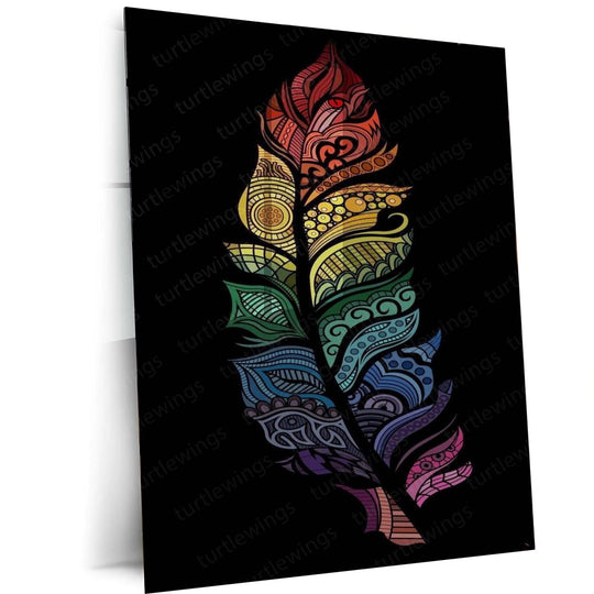 Nature's Whispers: Leaf Art Metal Poster | Turtlewings Environmental Series