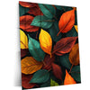 Leaves Abstract Metal Poster – Modern Botanical Wall Art | Nature-Inspired Minimalist Decor