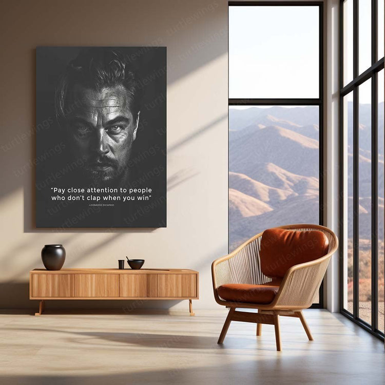 Hollywood Icon - Leonardo DiCaprio Quote Metal Poster | Inspirational Wall Art | HD Print