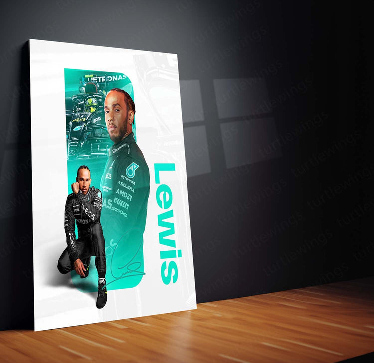 Lewis Hamilton Metal Poster | F1 Legend Art