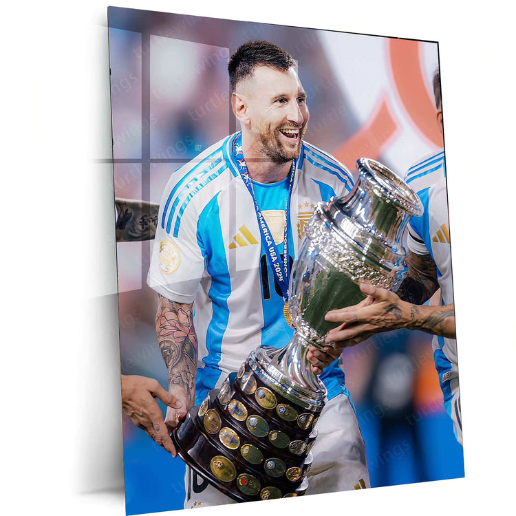 Lionel Messi Metal Poster – GOAT Football Wall Art 6 - TURTLEWINGS 