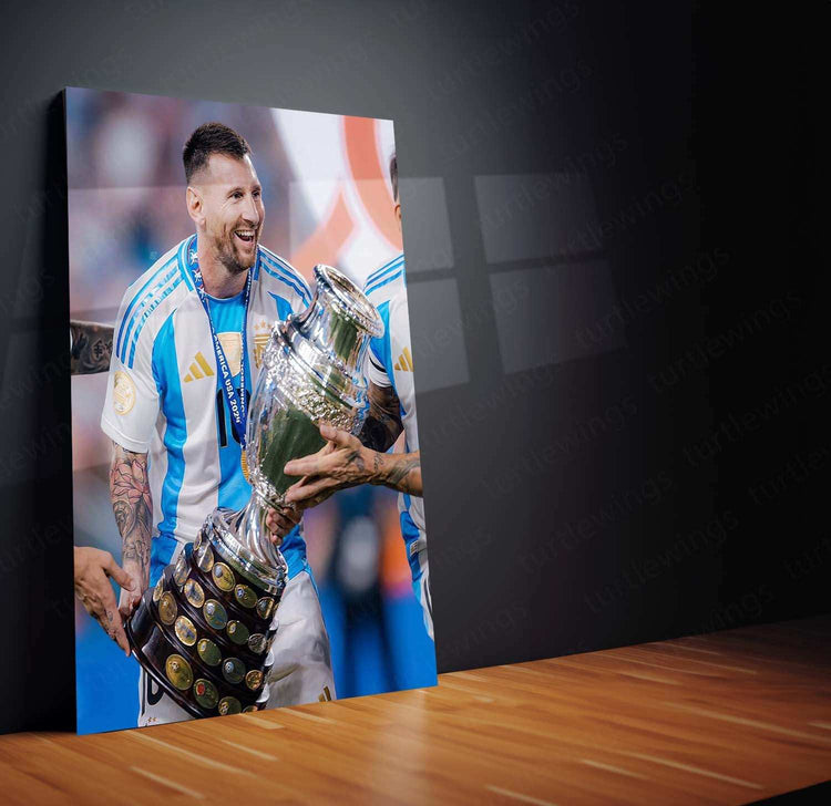 Lionel Messi Metal Poster – GOAT Football Wall Art 6 - TURTLEWINGS 