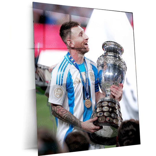 Lionel Messi Metal Poster – GOAT Football Wall Art 8 - TURTLEWINGS 