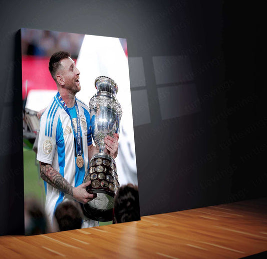 Lionel Messi Metal Poster – GOAT Football Wall Art 8 - TURTLEWINGS 