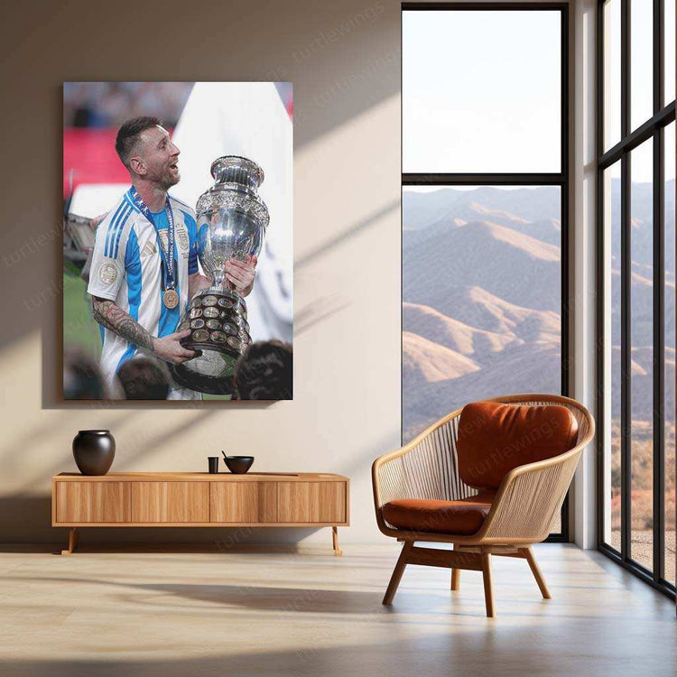 Lionel Messi Metal Poster – GOAT Football Wall Art 8 - TURTLEWINGS 