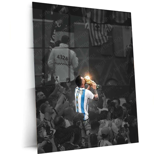 Lionel Messi Metal Poster – GOAT Football Wall Art 9 - TURTLEWINGS 