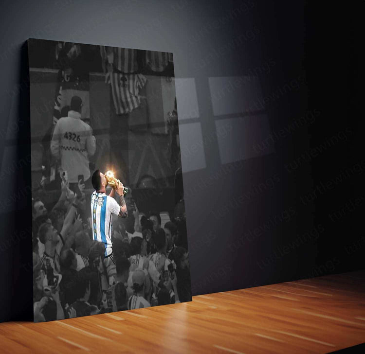 Lionel Messi Metal Poster – GOAT Football Wall Art 9 - TURTLEWINGS 