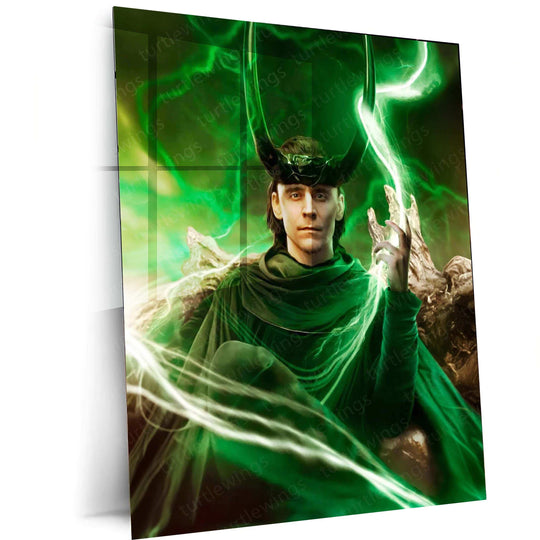 Loki Metal Poster – God of Mischief Wall Art | Marvel Villain Aesthetic Decor - TURTLEWINGS 