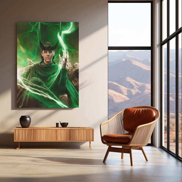 Loki Metal Poster – God of Mischief Wall Art | Marvel Villain Aesthetic Decor - TURTLEWINGS 