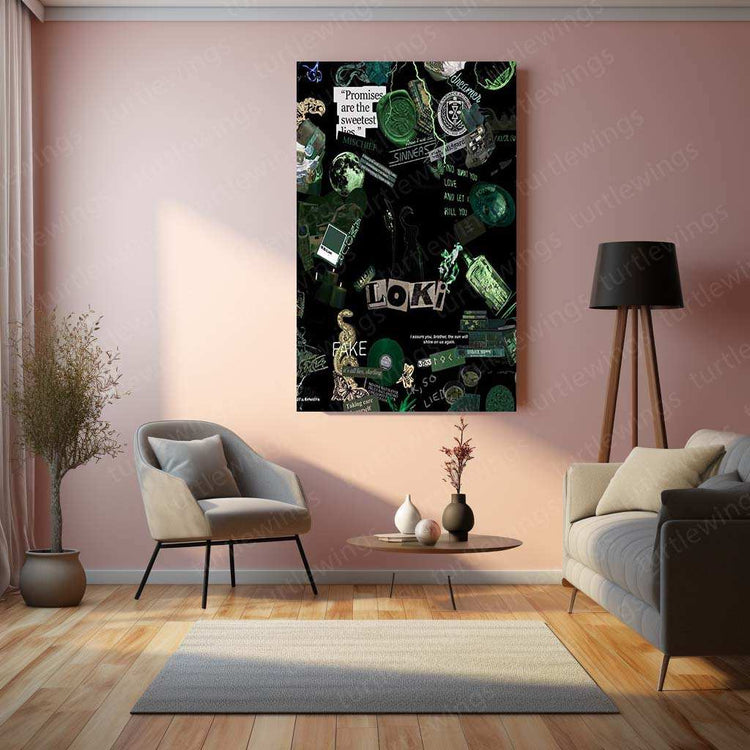 Loki Metal Poster – God of Mischief Wall Art | Marvel Villain Aesthetic Decor 2 - TURTLEWINGS 