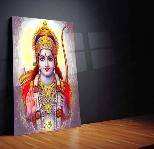 Lord Ram Metal Poster – Divine Hindu Wall Art | Shri Ram Mandir Inspired Decor 3 - TURTLEWINGS 