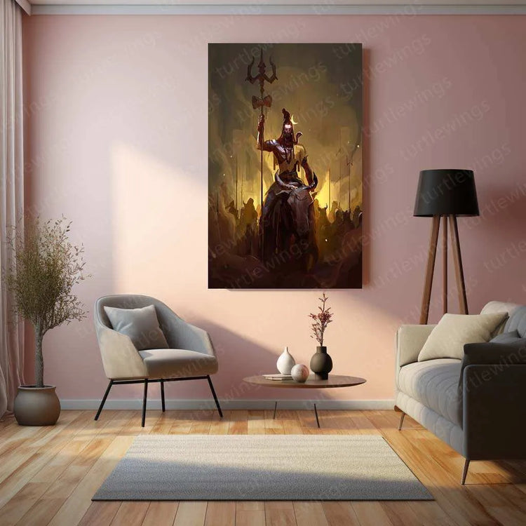 Lord Shiva Metal Poster – Mahadev Wall Art | Divine Hindu Spiritual Decor 10 - TURTLEWINGS 