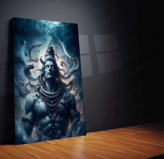 Lord Shiva Metal Poster – Mahadev Wall Art | Divine Hindu Spiritual Decor 5 - TURTLEWINGS 