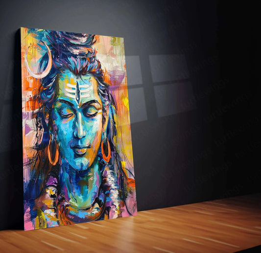 Lord Shiva Metal Poster – Mahadev Wall Art | Divine Hindu Spiritual Decor 6 - TURTLEWINGS 