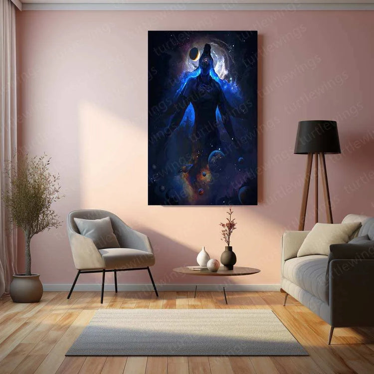 Lord Shiva Metal Poster – Mahadev Wall Art | Divine Hindu Spiritual Decor 2 - TURTLEWINGS 