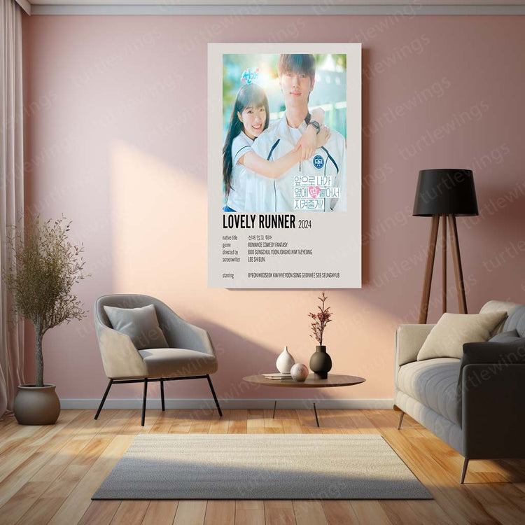 Lovely Runner K-Drama Metal Poster | Romantic Korean Drama | HD Print