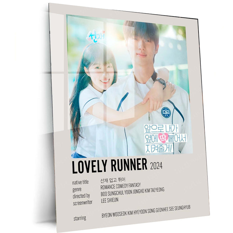 Lovely Runner K-Drama Metal Poster | Romantic Korean Drama | HD Print