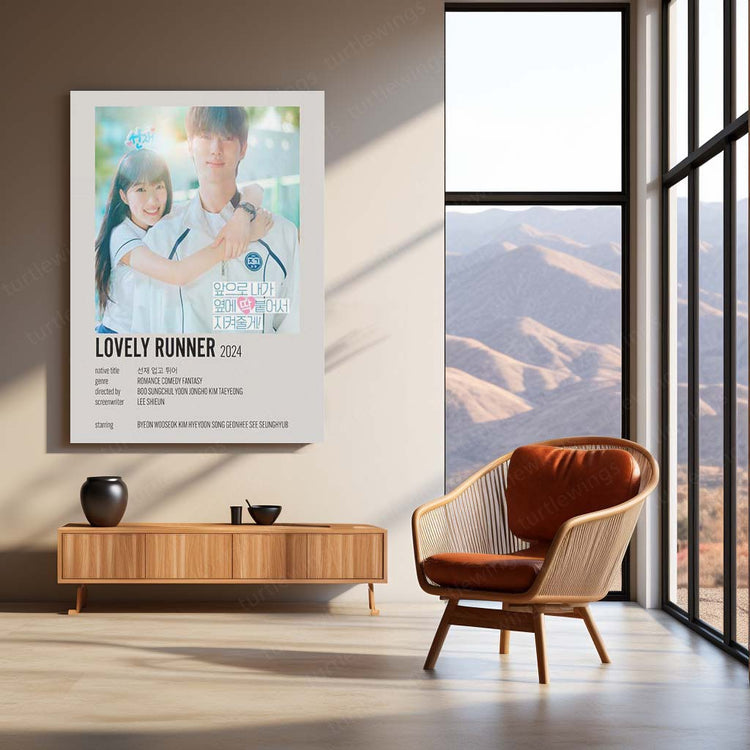 Lovely Runner K-Drama Metal Poster | Romantic Korean Drama | HD Print