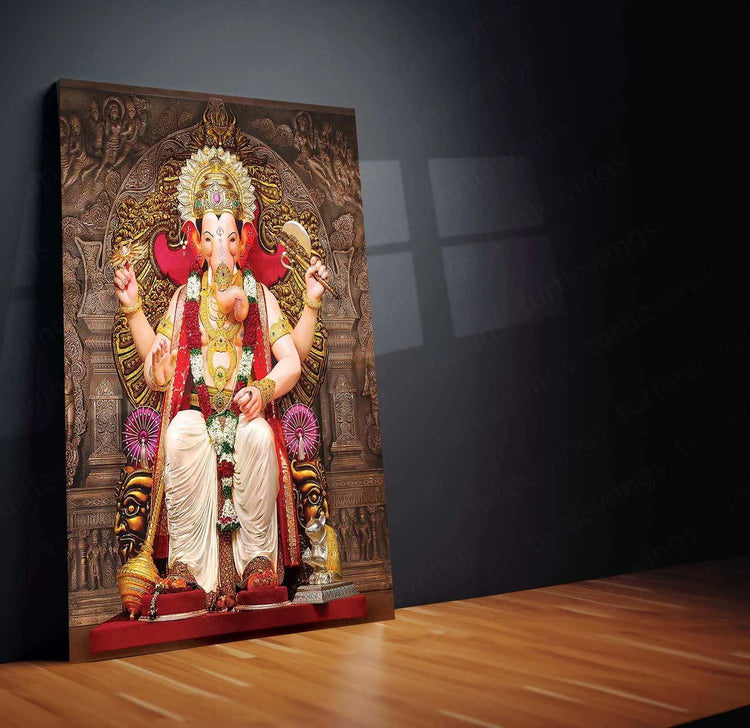 Lalbaug Cha Raja – The Divine Ganesh Metal Poster 1 - TURTLEWINGS 