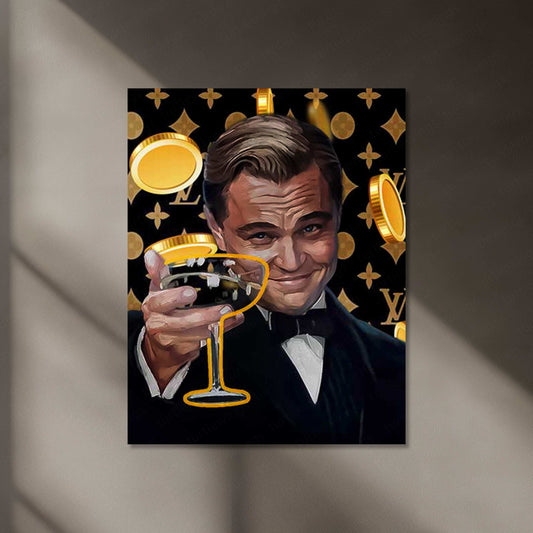 Leonardo DiCaprio Wolf of Wall Street Neon LED Metal Poster - TURTLEWINGS 