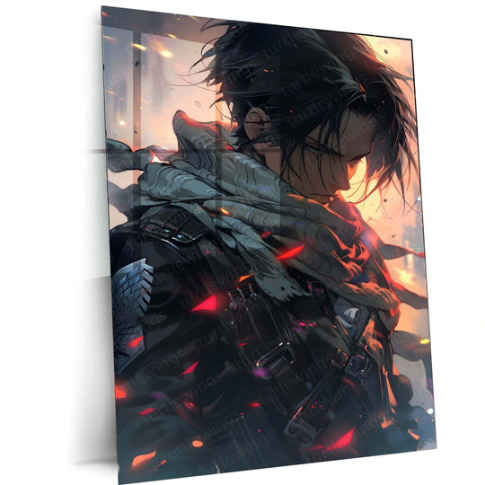 Levi Ackerman Metal Poster | Attack on Titan Wall Art | HD Print 2