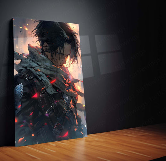 Levi Ackerman Metal Poster | Attack on Titan Wall Art | HD Print 2