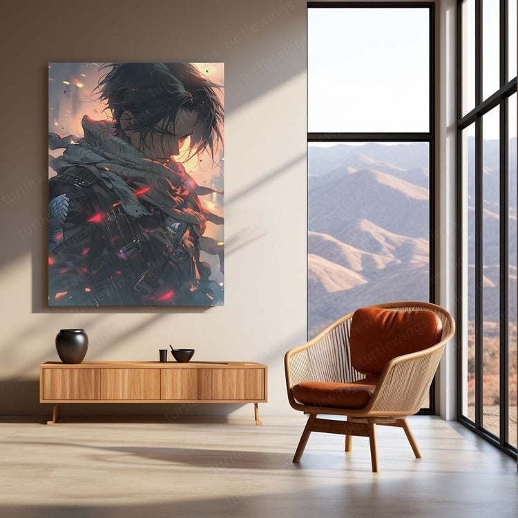 Levi Ackerman Metal Poster | Attack on Titan Wall Art | HD Print 2