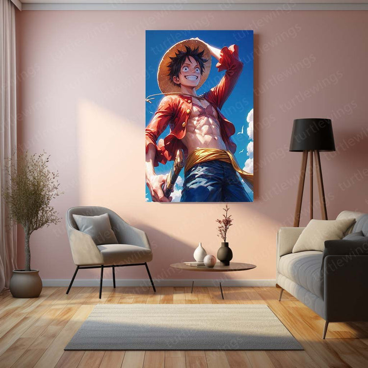 Monkey D. Luffy Metal Poster | One Piece Wall Decor | HD Print