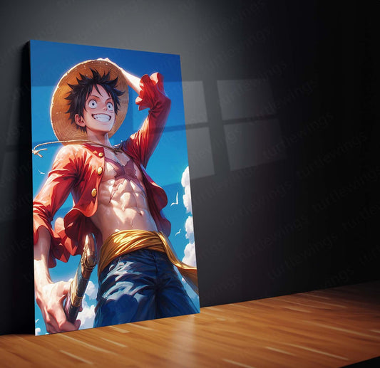 Monkey D. Luffy Metal Poster | One Piece Wall Decor | HD Print