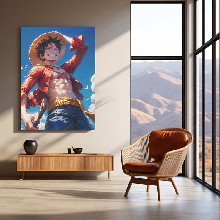 Monkey D. Luffy Metal Poster | One Piece Wall Decor | HD Print