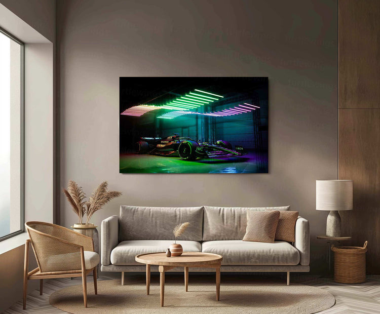 Mercedes-AMG Petronas Metal Poster | Formula 1 Racing Artwork | Silver Arrows Wall Decor - TURTLEWINGS 